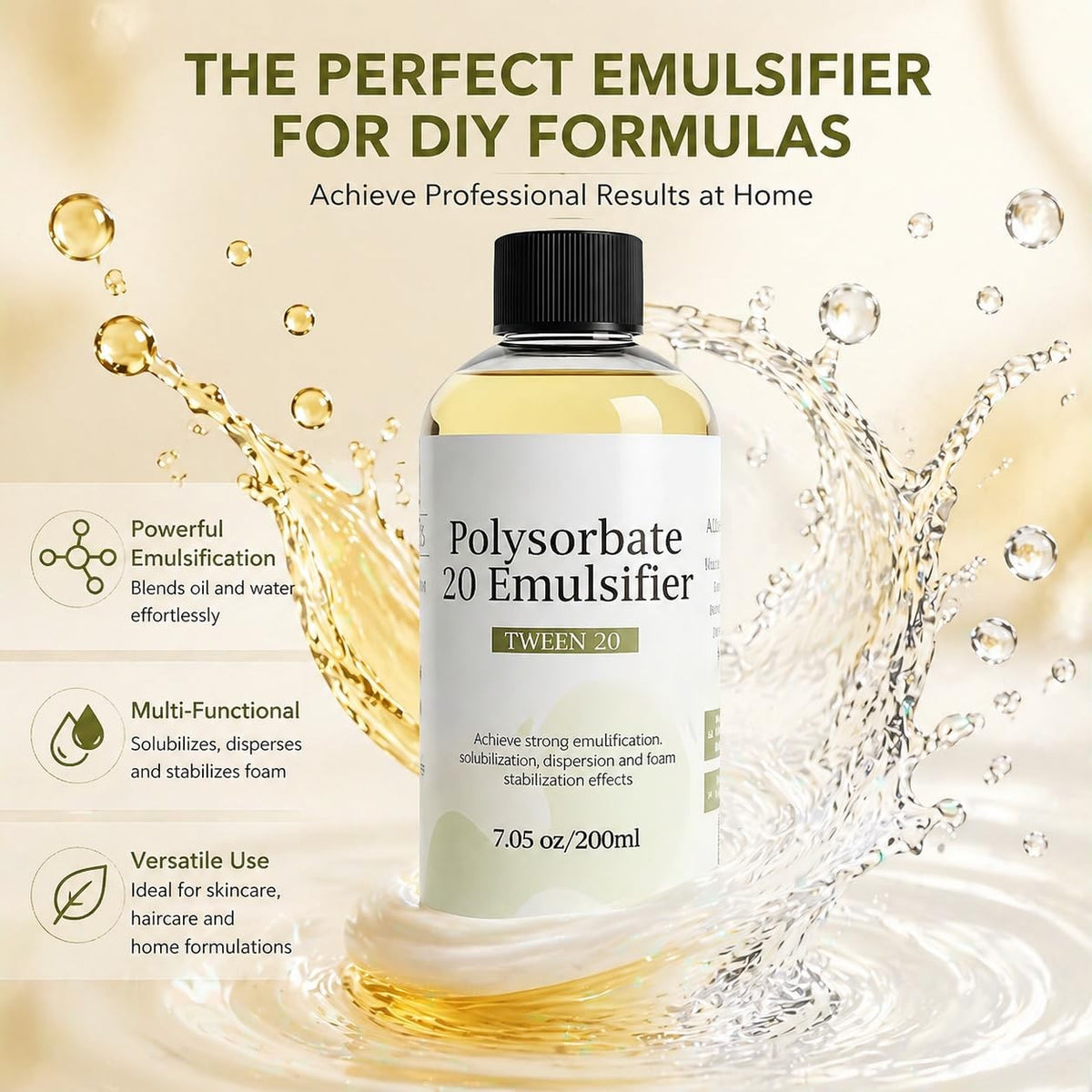 7.05 oz Polysorbate 20 Emulsifier for Skin Care - Fl (Pack of 1)