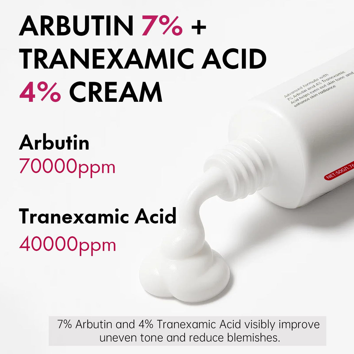 Arbutin 7% and Tranexamic Acid Face Cream for Dark Spots - 1.76 oz