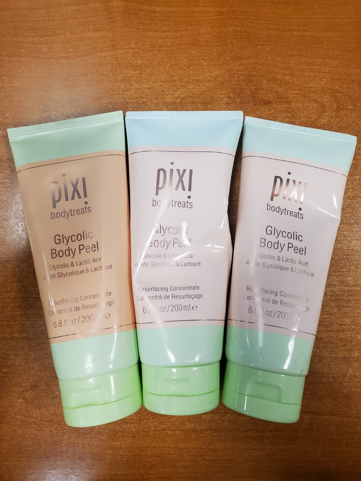 3 Pack: Pixi Glycolic Body Peel & Latic Acid 6.8 oz. ea. - E6B