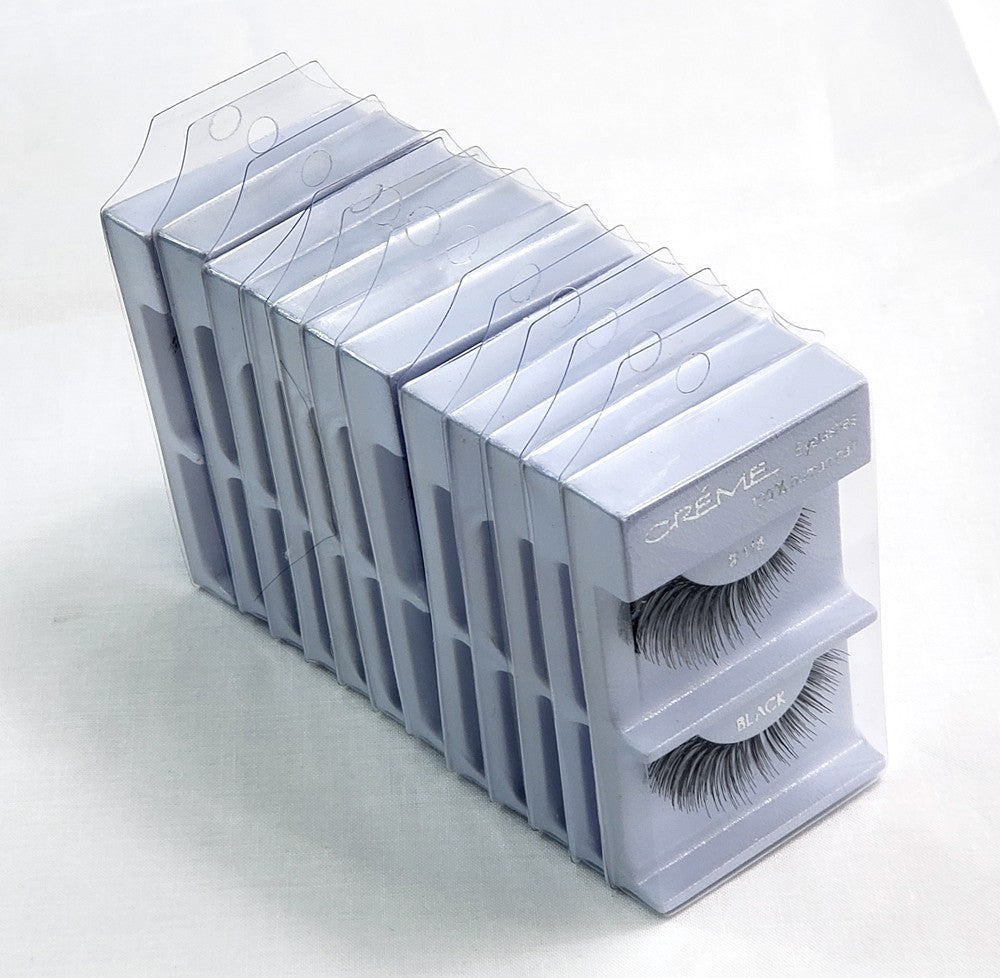 12 Pack Human Hair False Eyelashes Natural Touch Handmade Lightweight