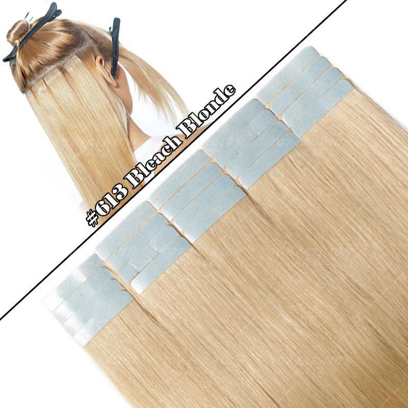 Tape In Hair Extensions 100% Remy Human Hair Natural & Thick - Multiple Colors & Lengths