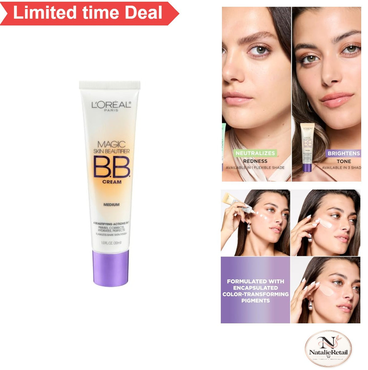 Hydrating BB Cream with Color-Transforming Pigments - Light Coverage, 1 fl oz
