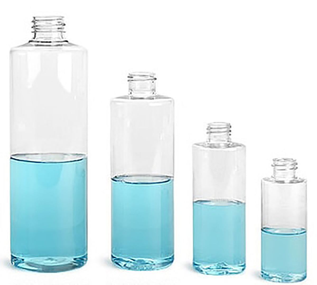 2 oz Clear Plastic Travel Bottles with Dispensing Cap - 10 Pack