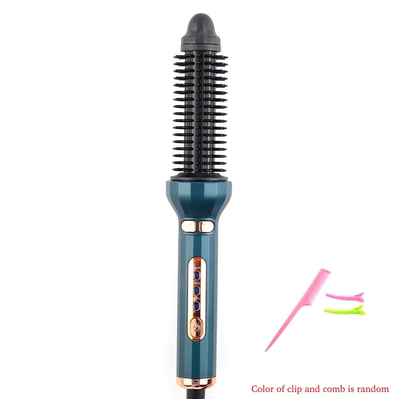 Electric Auto Rotating Hair Curler & Straightener Brush with LCD Display