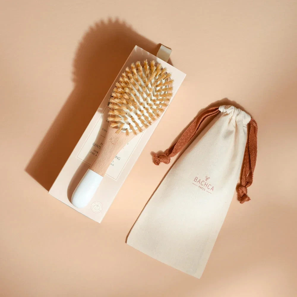 Baby Detangling Hairbrush with Boar Bristles - Gentle & Eco-Friendly