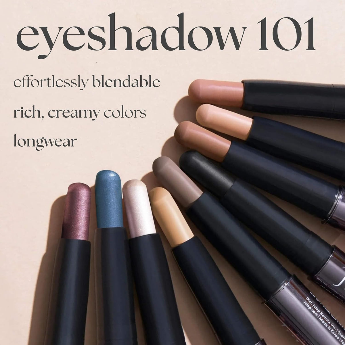 Waterproof Cream-to-Powder Eyeshadow Stick with Built-In Smudger – Smoky Amethyst