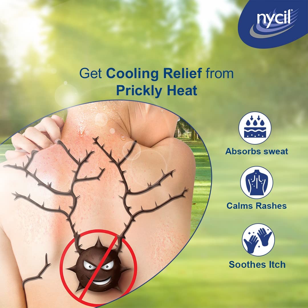 Herbal Prickly Heat Powder - Skin Relief & Cooling Relief for Summer, 210g
