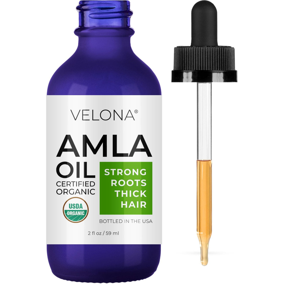 Organic Amla Oil - USDA Certified Cold Pressed Hair & Skin Oil