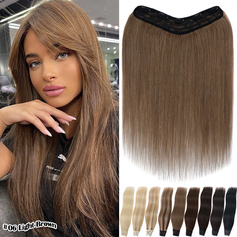 Long Thick Clip-In Hair Extensions - Russian Remy Human Hair, Straight, Full Head
