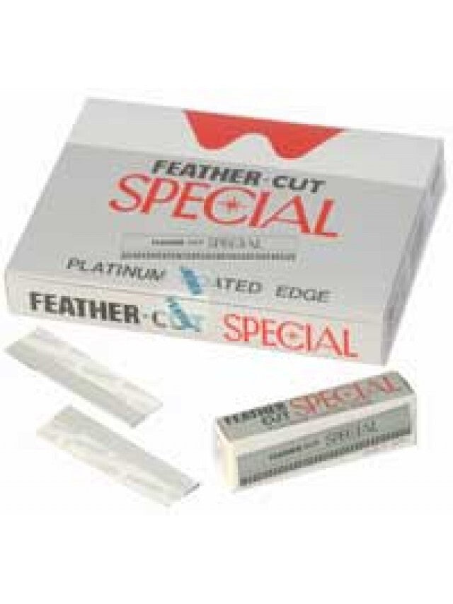 FEATHER CUT STAINLESS X 100PCS BLADE HAIR STYLING RAZOR THINNING