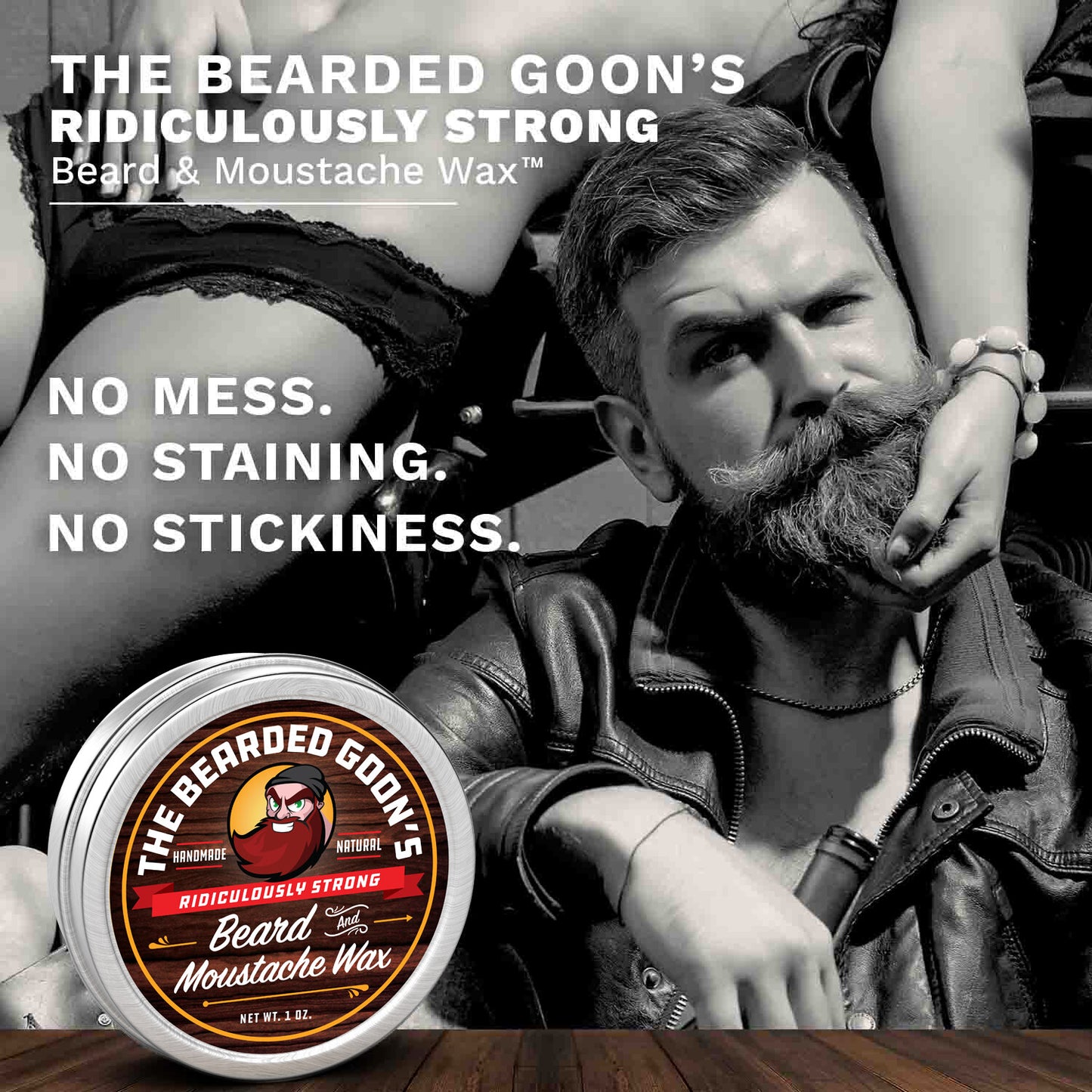 Ridiculously Strong Beard & Moustache Wax - All Natural Hold for Unruly Facial Hair