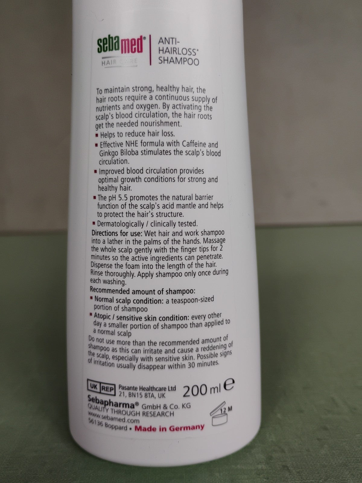 Anti-Hair Loss Shampoo 200ml Strengthening Hair Growth for All Hair Types