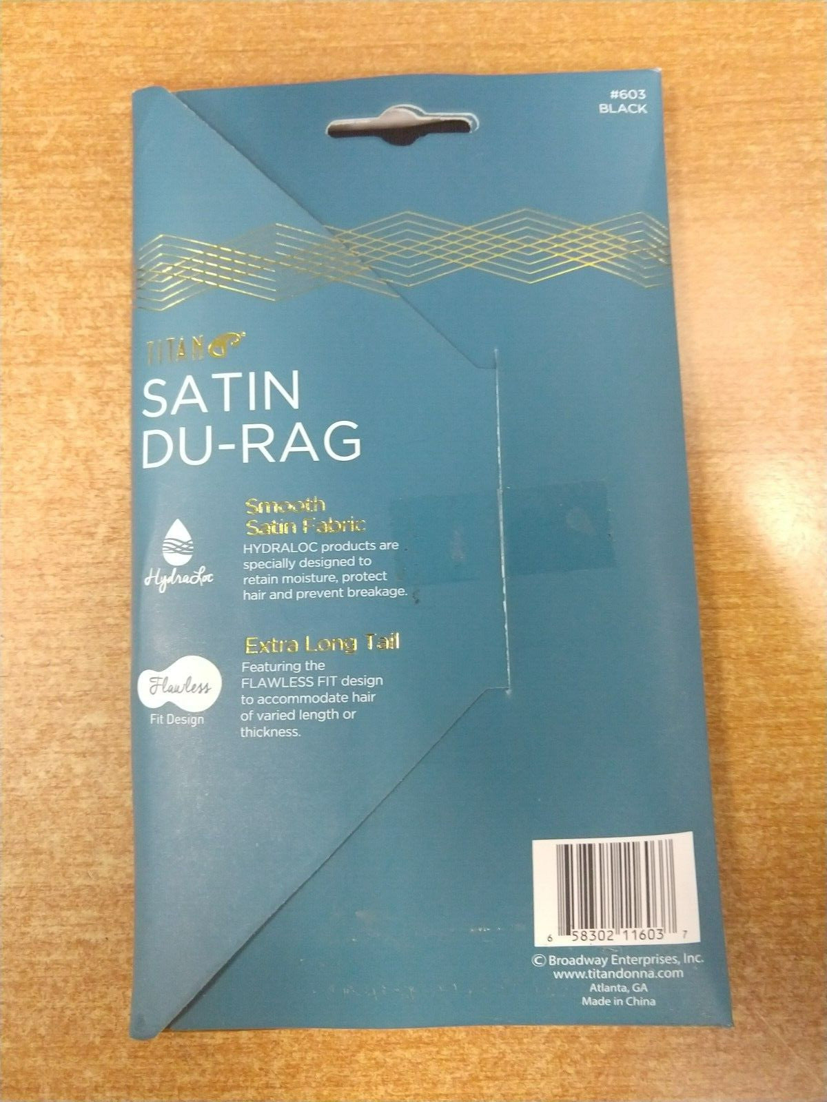 5 Pack: Titan Premium Collection Satin Du-Rag, Black, X-Long Tail 3A