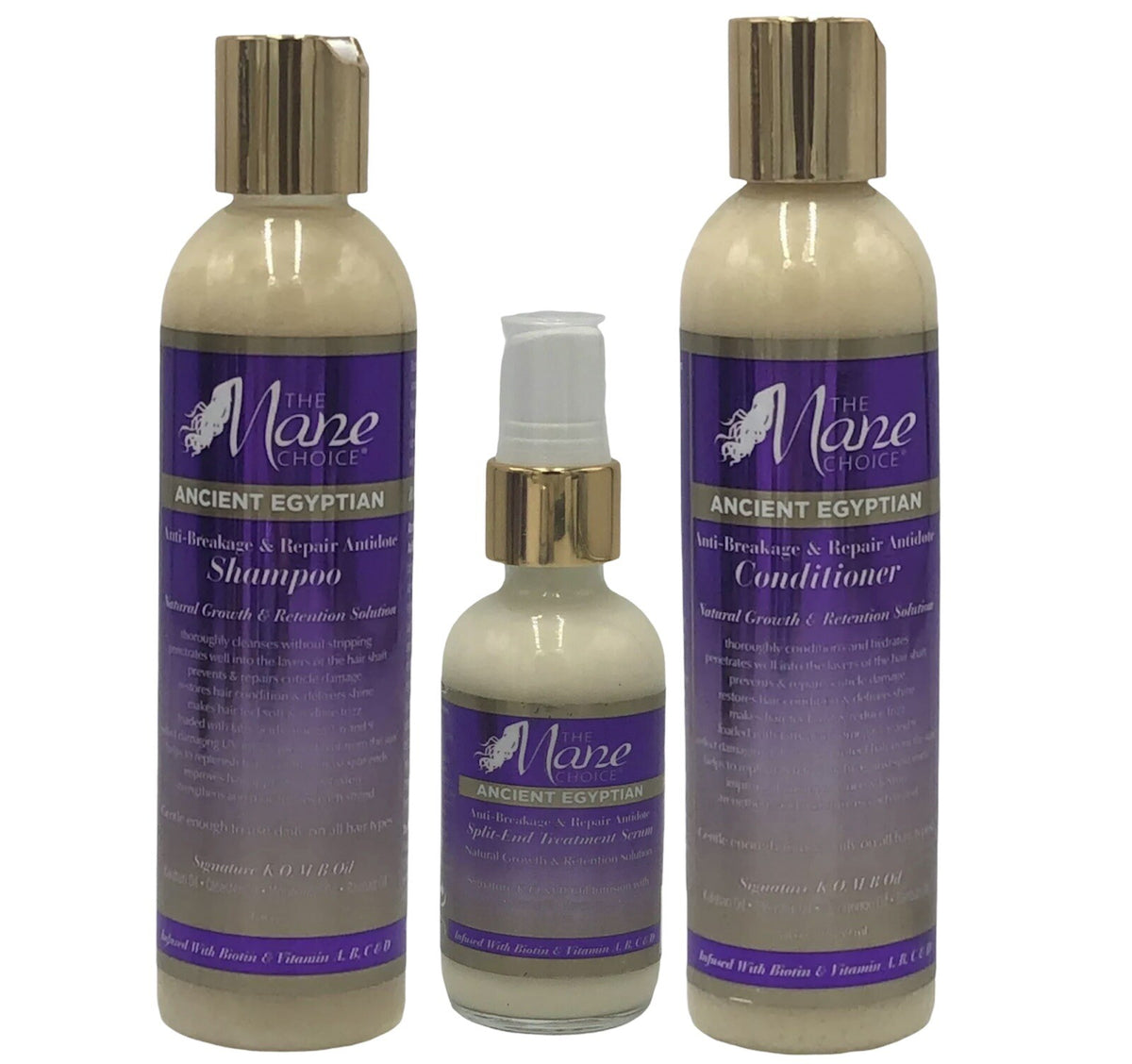 The Mane Choice Ancient Egyptian Shampoo Conditioner Split End Serum