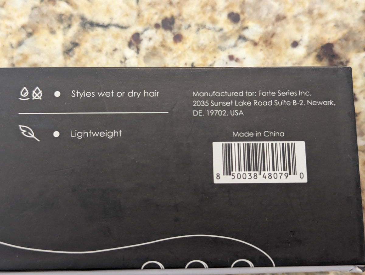 Vented Hair Styling Brush 9 Inch Lightweight Firm Bristles Black