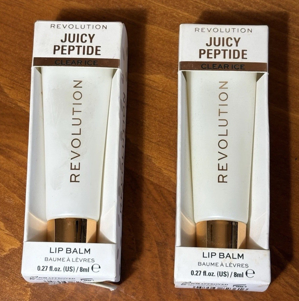 Hydrating Lip Gloss Set - Clear Ice Peptide Lip Balm 2 Pack