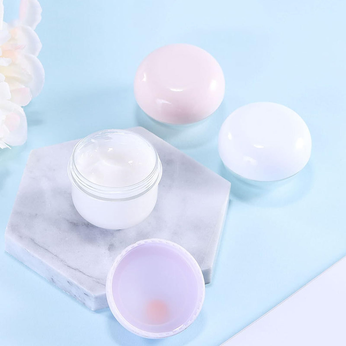 5 Pack Travel Containers 10ml – Leak-Proof Makeup & Skincare Jars with Lids
