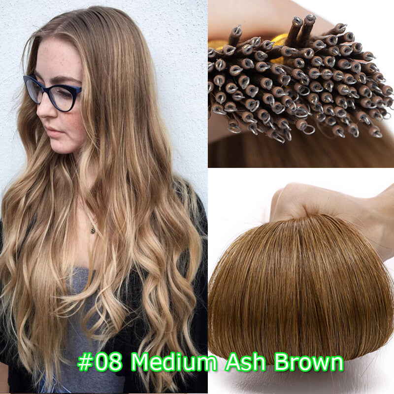 Nano Ring Hair Extensions Thick Straight Human Remy Micro Beads 14-20 Inch