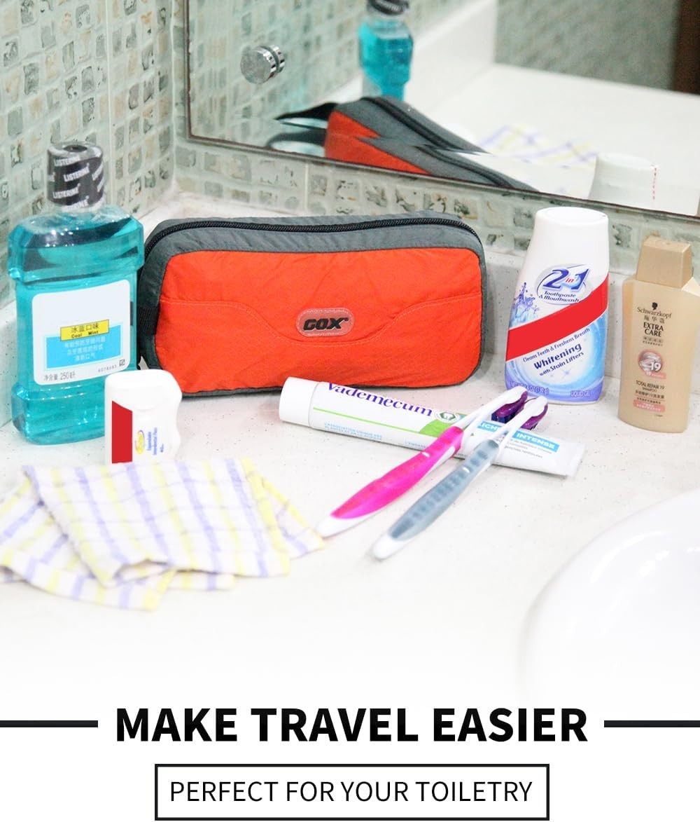 Water-Resistant Travel Organizer Bag for Toiletries - 7.9 Inches