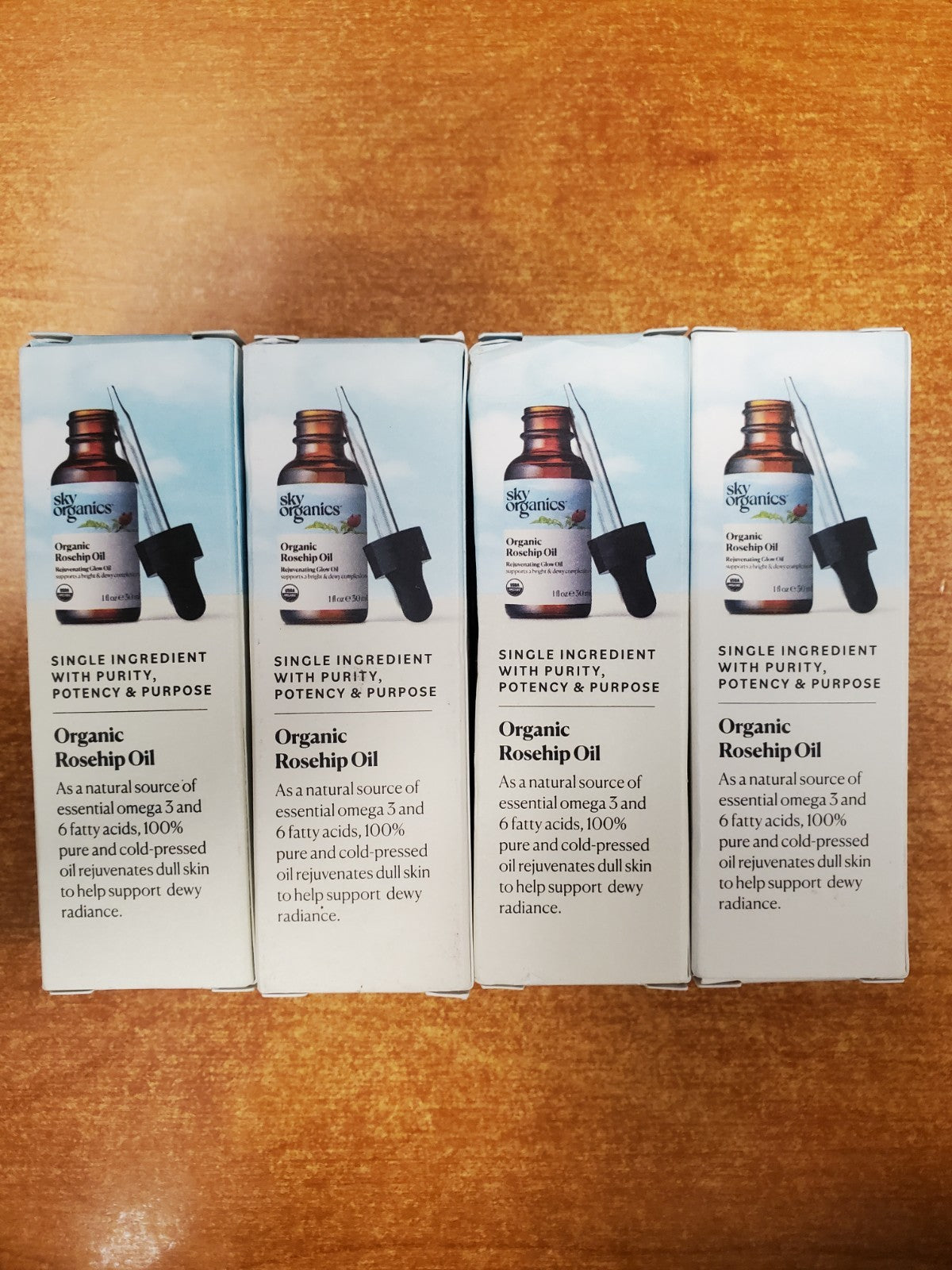 4 Pack: Sky Organics Rosehip Oil Rejuvenating Glow 1 oz. ea. (7609)