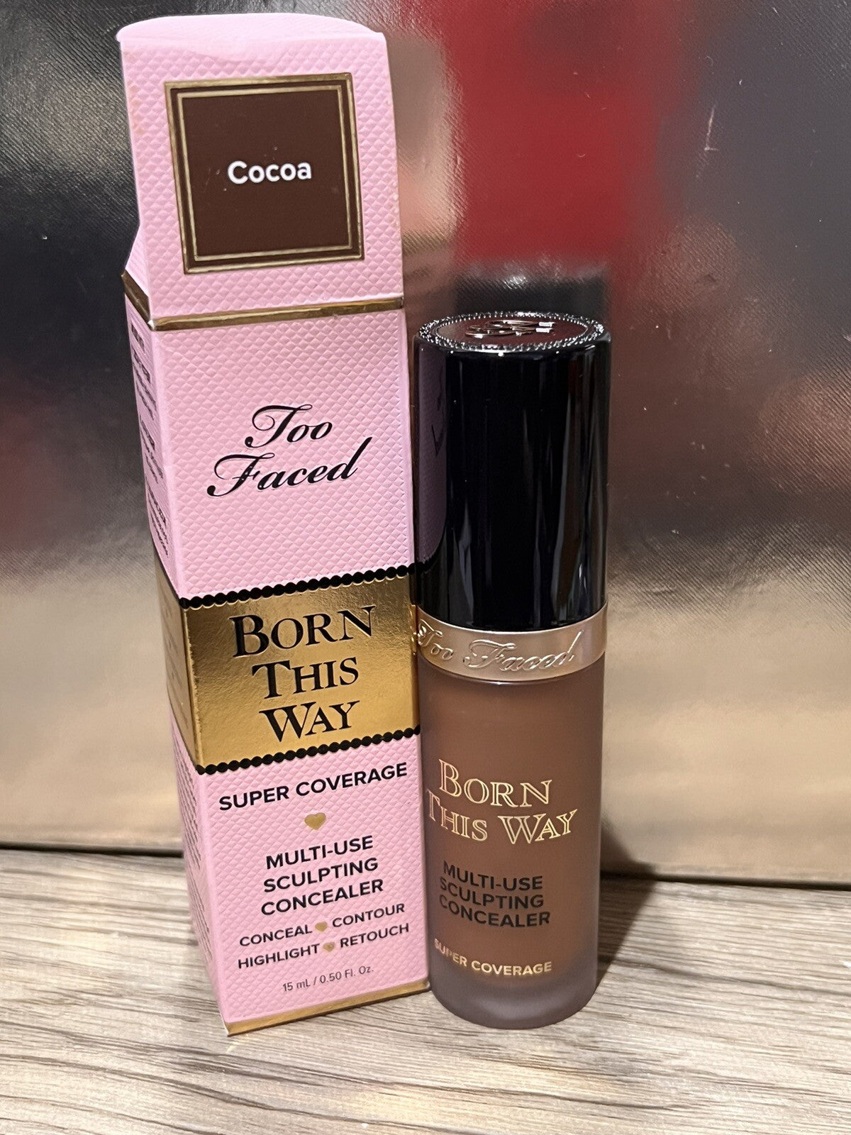 Too Faced Born This Way Super Coverage Concealer Cocoa 0.5oz Makeup