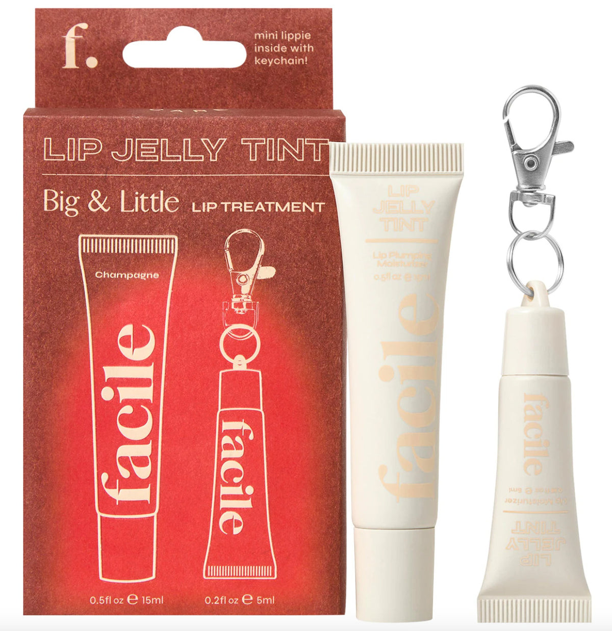 Hydrating Lip Jelly Set with Full-Size & Mini Lip Treatment + Keychain
