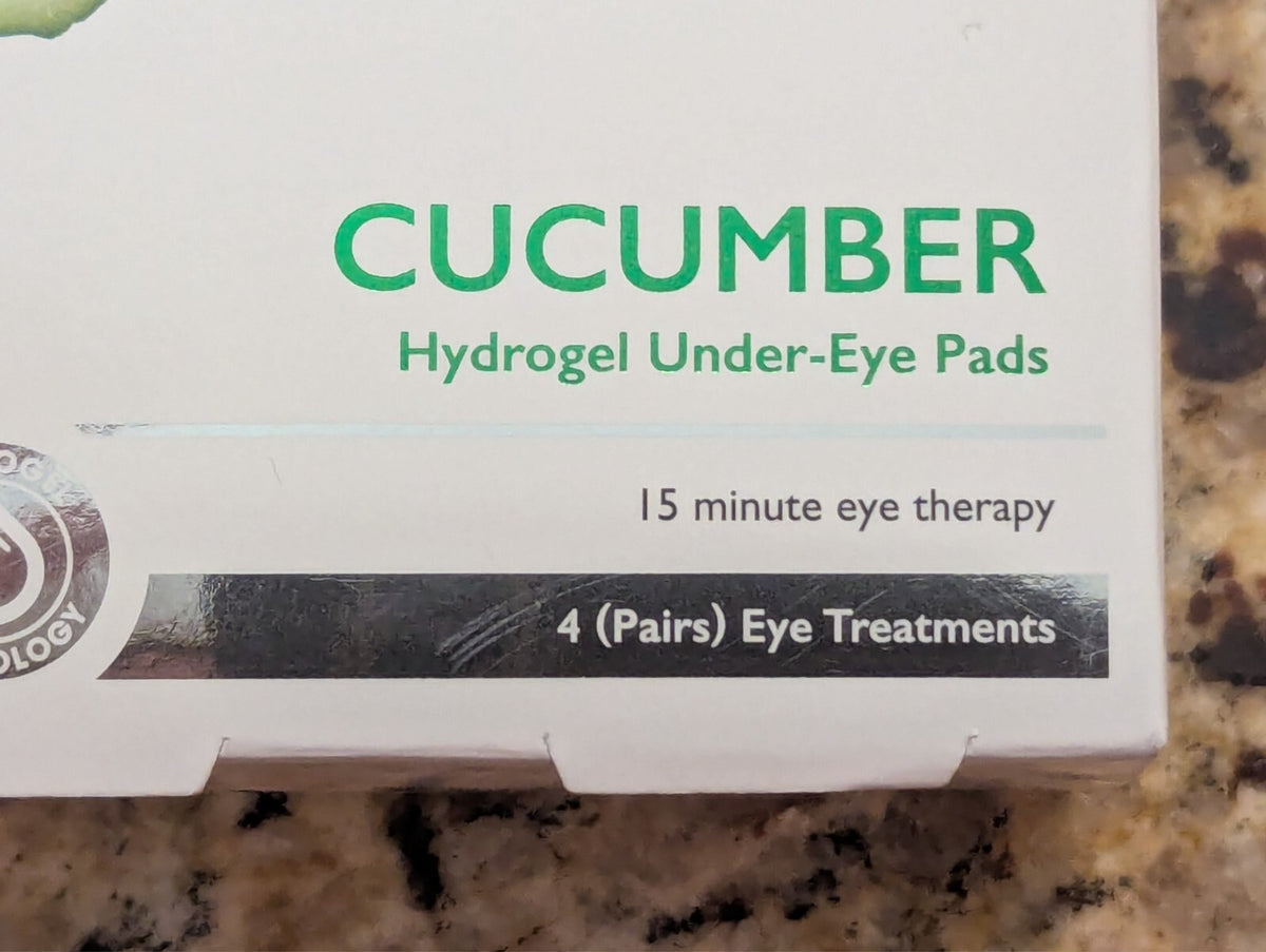Cucumber Hydrogel Under-Eye Pads - 4 Pairs Eye Treatment for Dark Circles & Puffiness