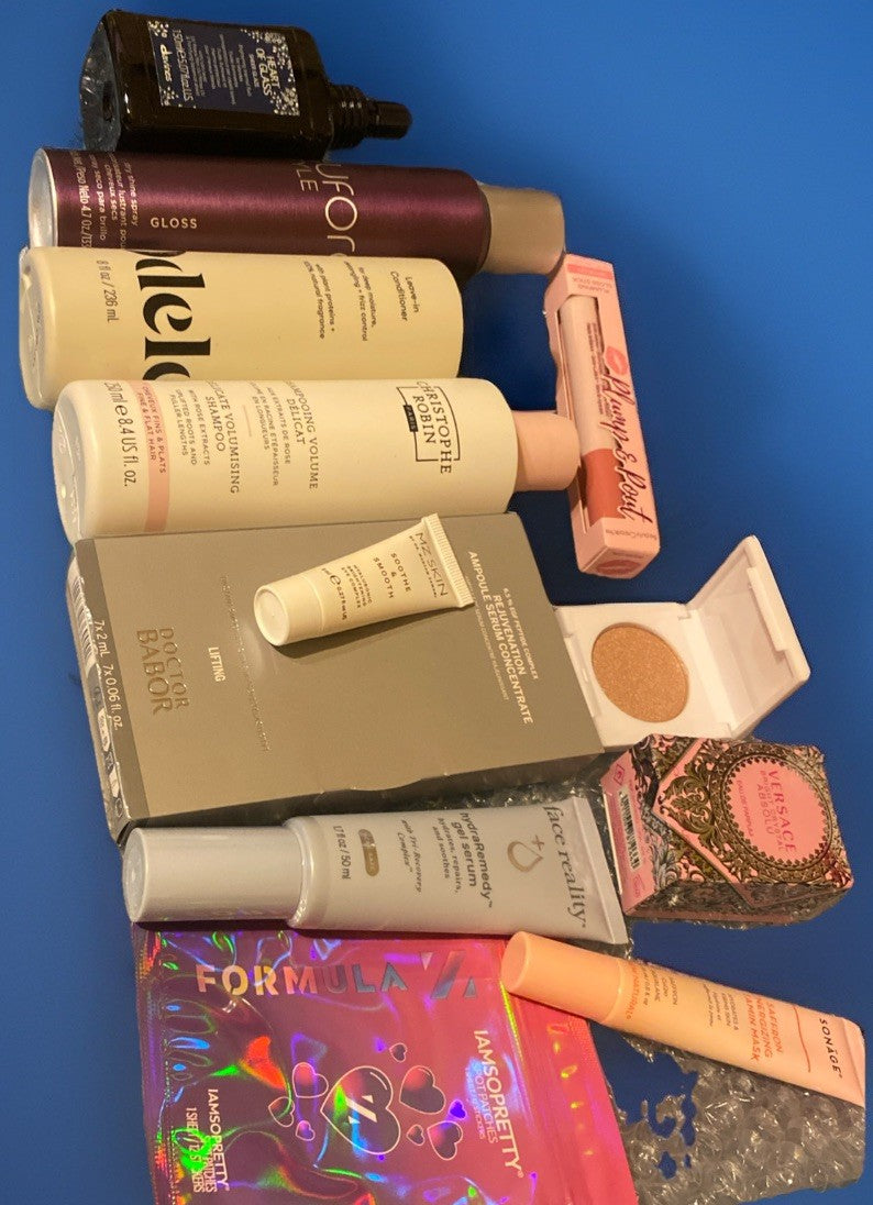 12-Piece High-Quality Hair, Skincare & Fragrance Travel & Sample Set - Assorted