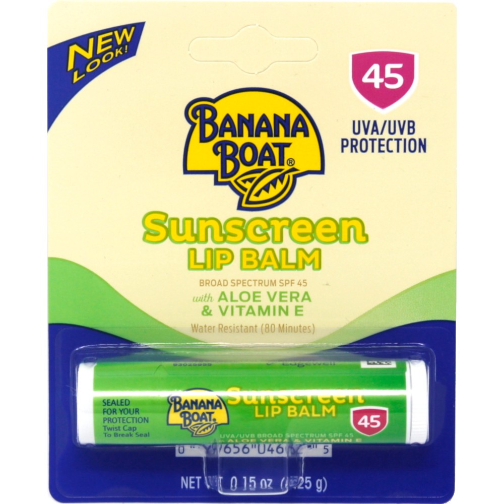 SPF 45 Aloe Vera Lip Balm with Vitamin E - Moisturizing Sunscreen for Dry Lips