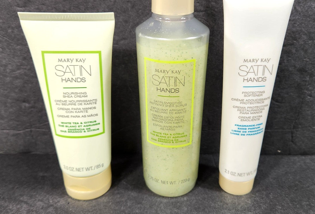 Mary Kay Satin Hands Hand Care Set - White Tea & Citrus Pampering Gift