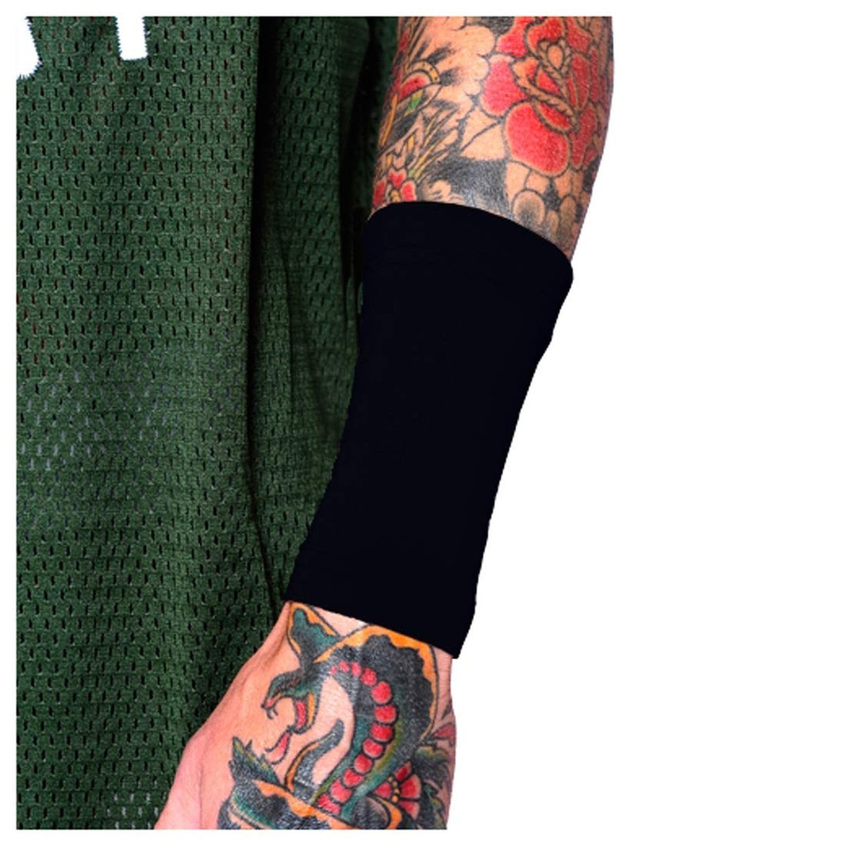 Tat2X Ink Armor Premium Forearm Tattoo Cover Up Sleeve - Black, 6 Inch