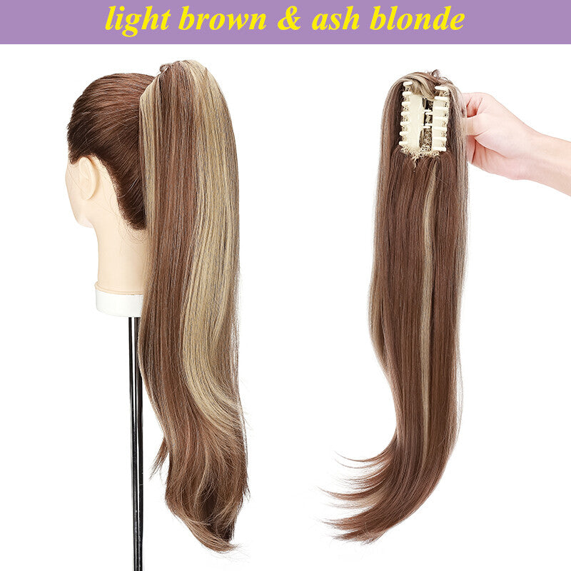 Extra Thick 12-Inch Clip-In Ponytail Hair Extension - Natural & Wavy