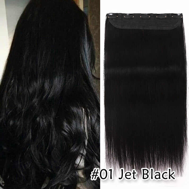 Remy Human Hair Extensions Clip-In Full Head Set - Natural & Highlight Colors