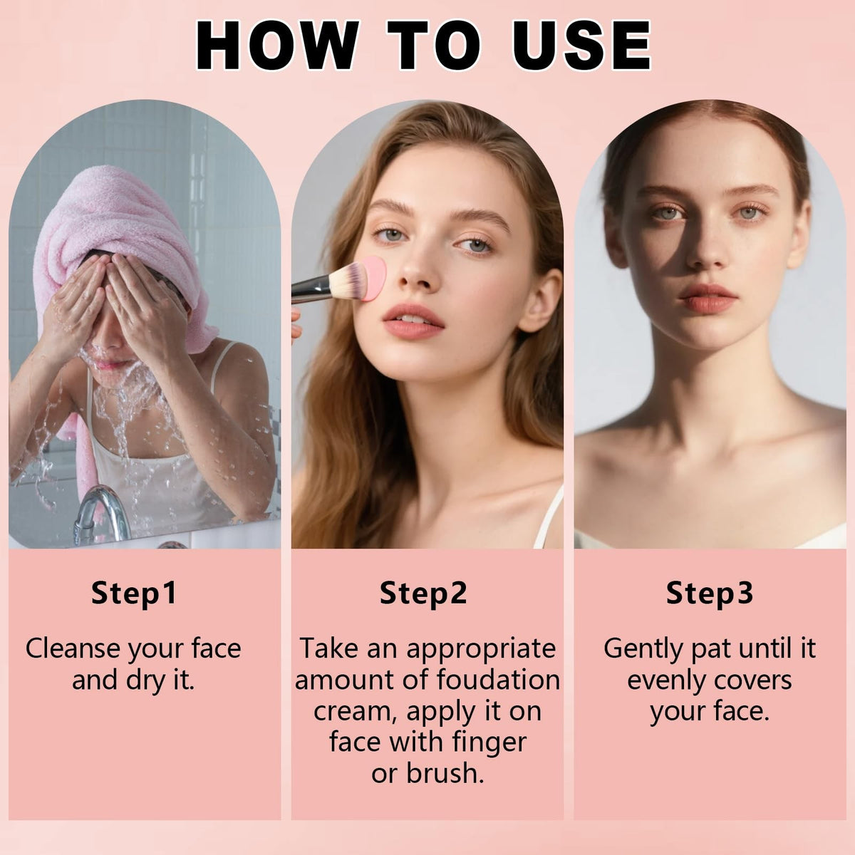 Pink Under Eye Brightener Concealer with Brush - Hydrating & Long-Lasting