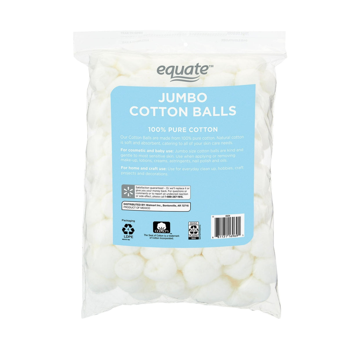 Jumbo Cotton Balls 400 Count 3 Pack for Skincare Makeup Household Use