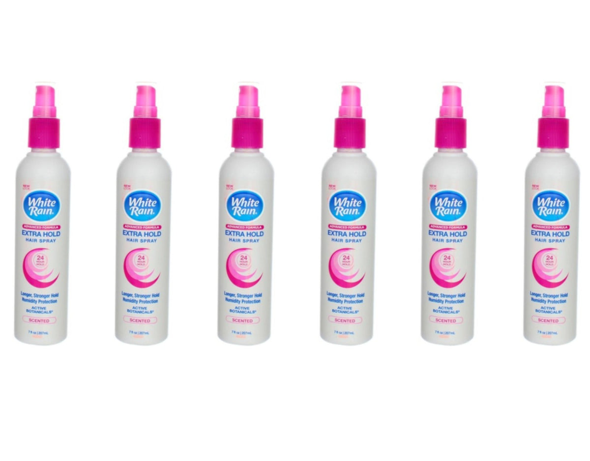 White Rain Extra Hold Hair Spray 7oz Pack of 6 - Humidity & All-Day Style