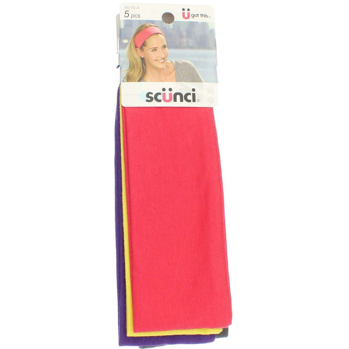 Scunci Headwraps 5-Pack - Comfortable Stylish Hair Accessories