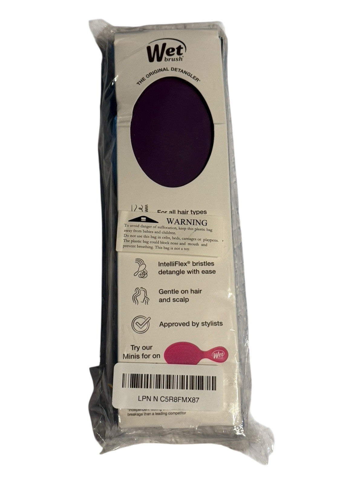 Wet Brush Original Detangler Hair Brush - Purple for Wet or Dry Hair