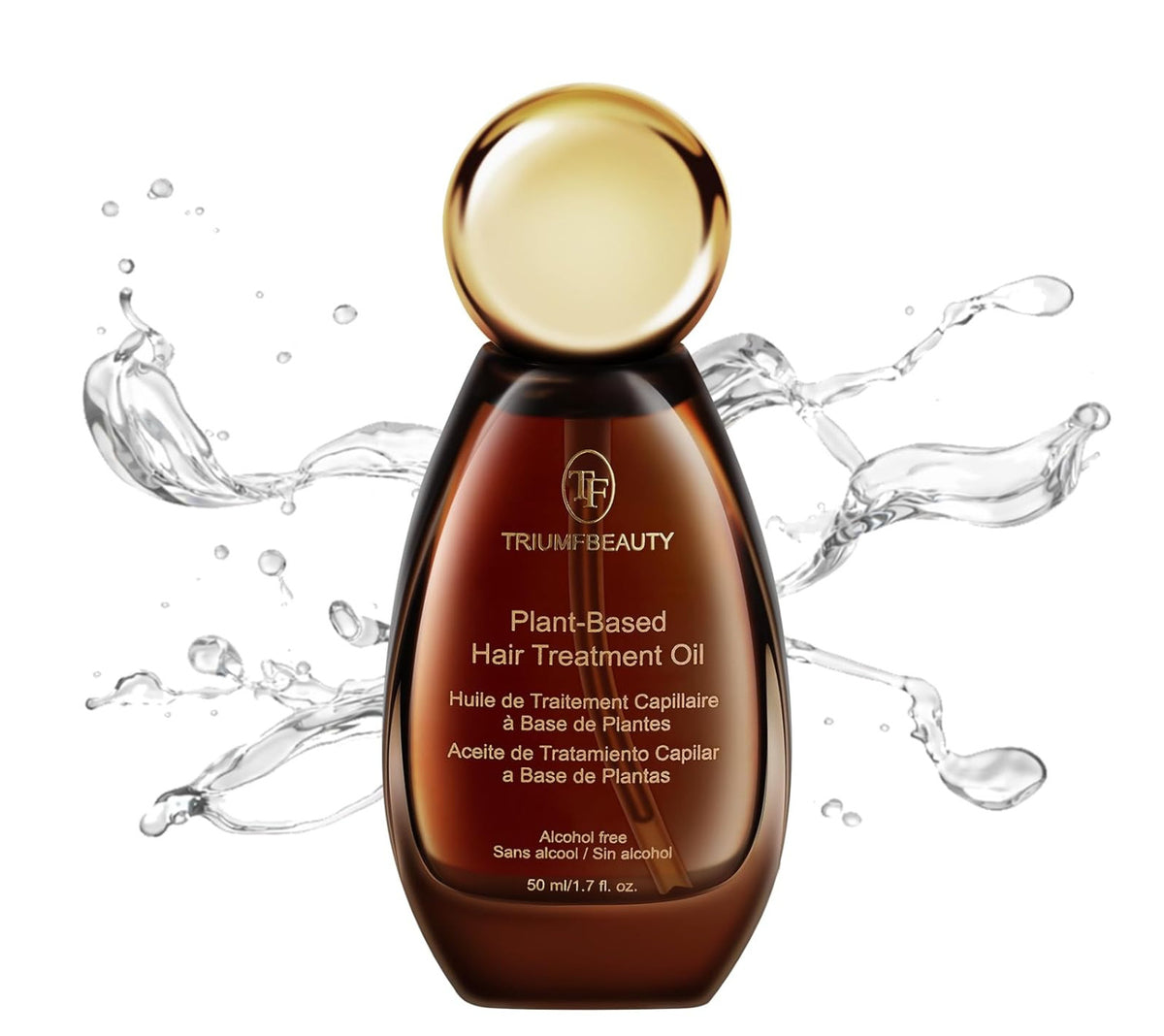 Lightweight Hair Treatment Oil with Botanical Oils - Anti-Frizz & Heat Protectant, 50ml