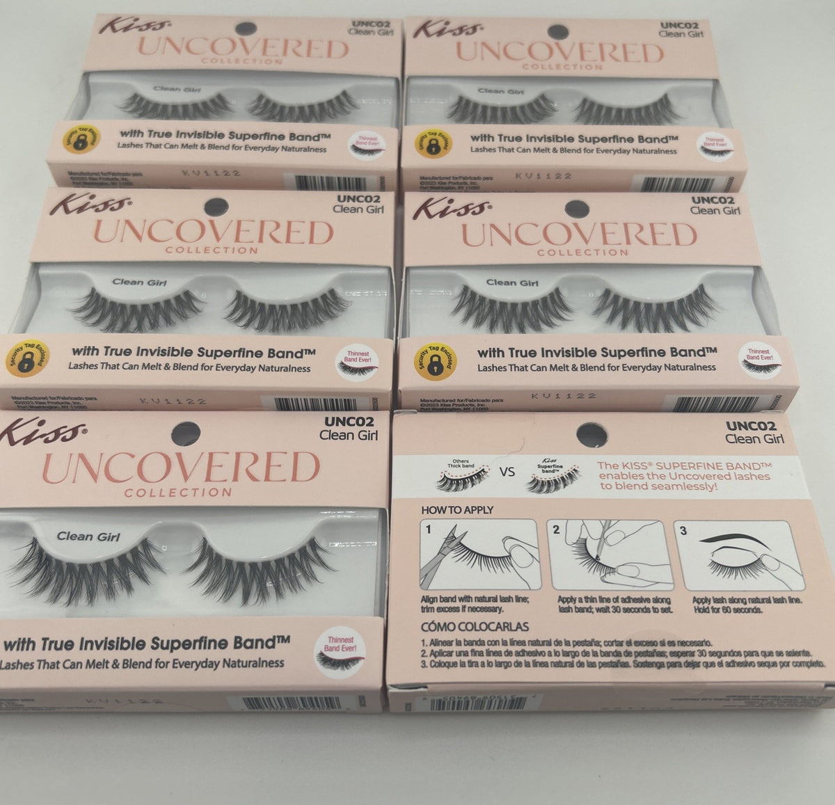 Eye Lash Set - Uncovered Collection 6 Pairs for Natural Look