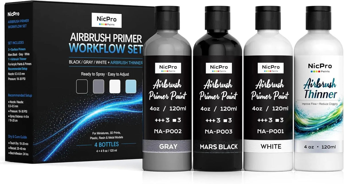 Acrylic Airbrush Primer for Models and Miniatures - Matte Finish, 8.4oz
