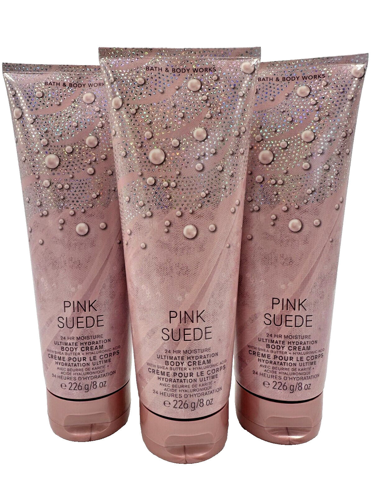 Pink Suede Body Cream Lotion - 3 Pack 24 oz