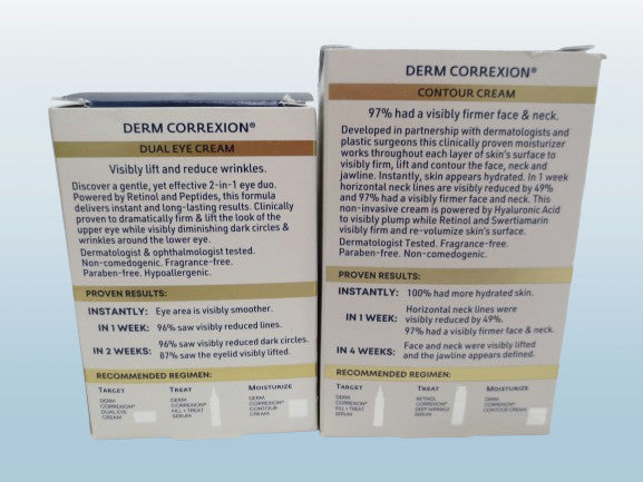 Dual Eye Cream & Contour Cream Set with Advanced Retinol - 1.7 oz 2-Pack
