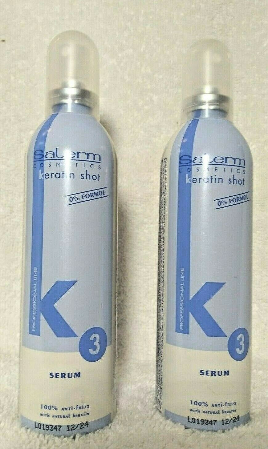 Salerm Keratin Shot Hair Serum - Anti-Frizz Smoothing Treatment Set of 2