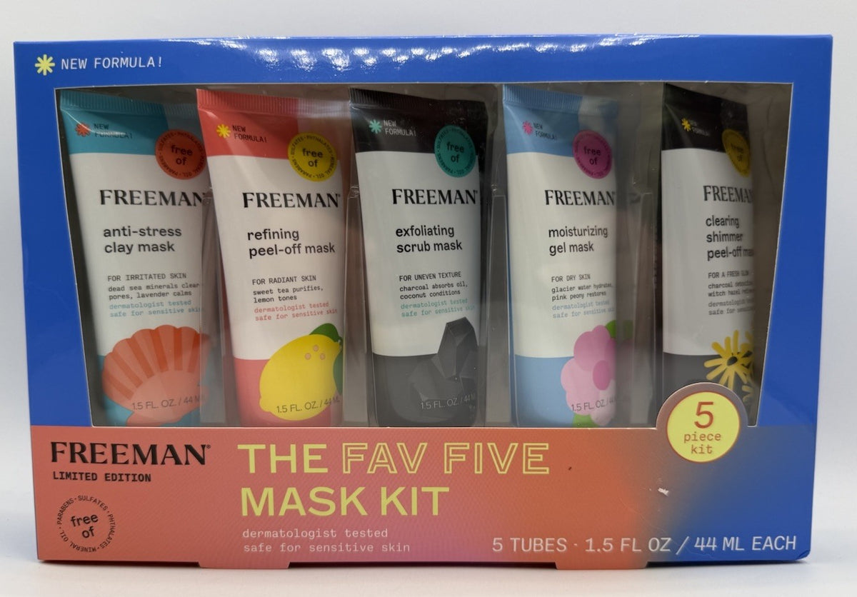 Limited Edition Facial Mask Kit with 5 Tubes - Dermatologist Tested