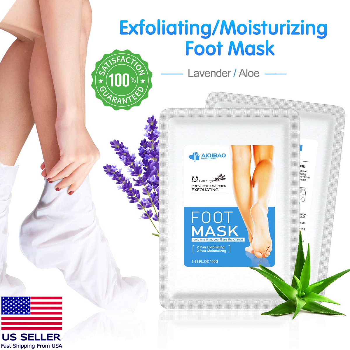 Foot Peeling Mask - 2 Pair Exfoliating Foot Peel
