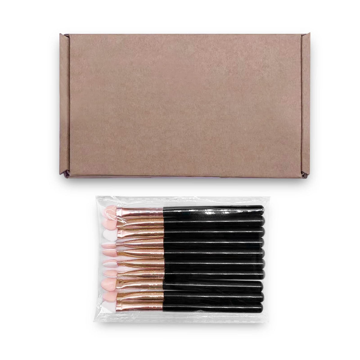 Professional Makeup Brushes Set for Women - 10 Pcs Black Sponge Brush Collection