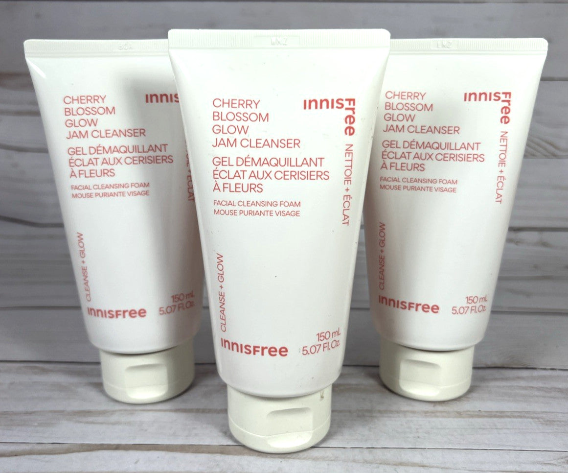 Innisfree Cherry Blossom Glow Jam Cleanser Nettoie + Eclat 5.07oz