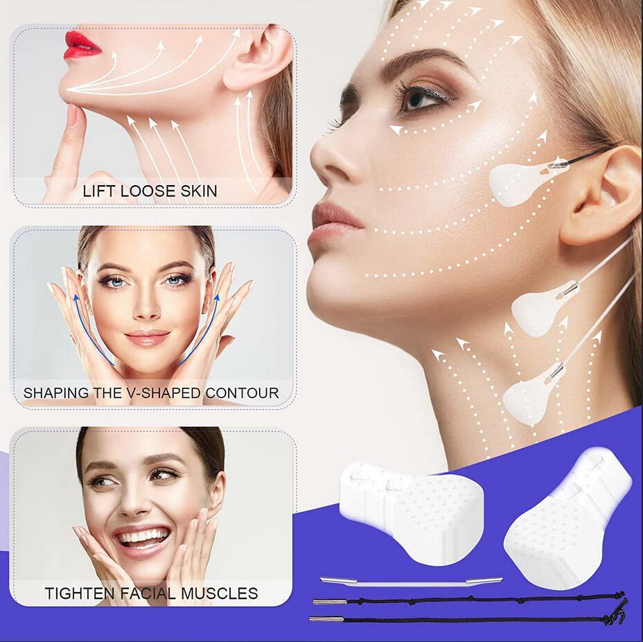 V Shape Face Lift Tape 80pcs Anti-Wrinkle Skin Tightening Invisible Facial Tapes