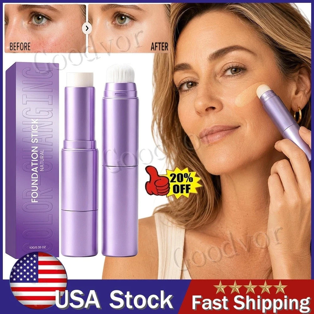 Facelove Foundation Stick with Built-in Brush - Long-lasting, Hydrating Makeup